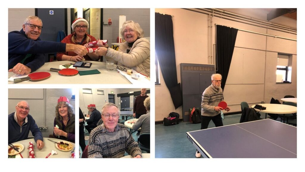 Christmas celebrations with the group.