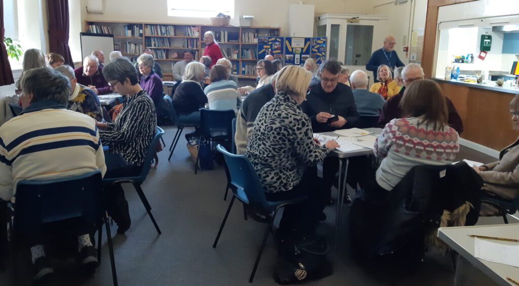 Large group of new members at the meeting.