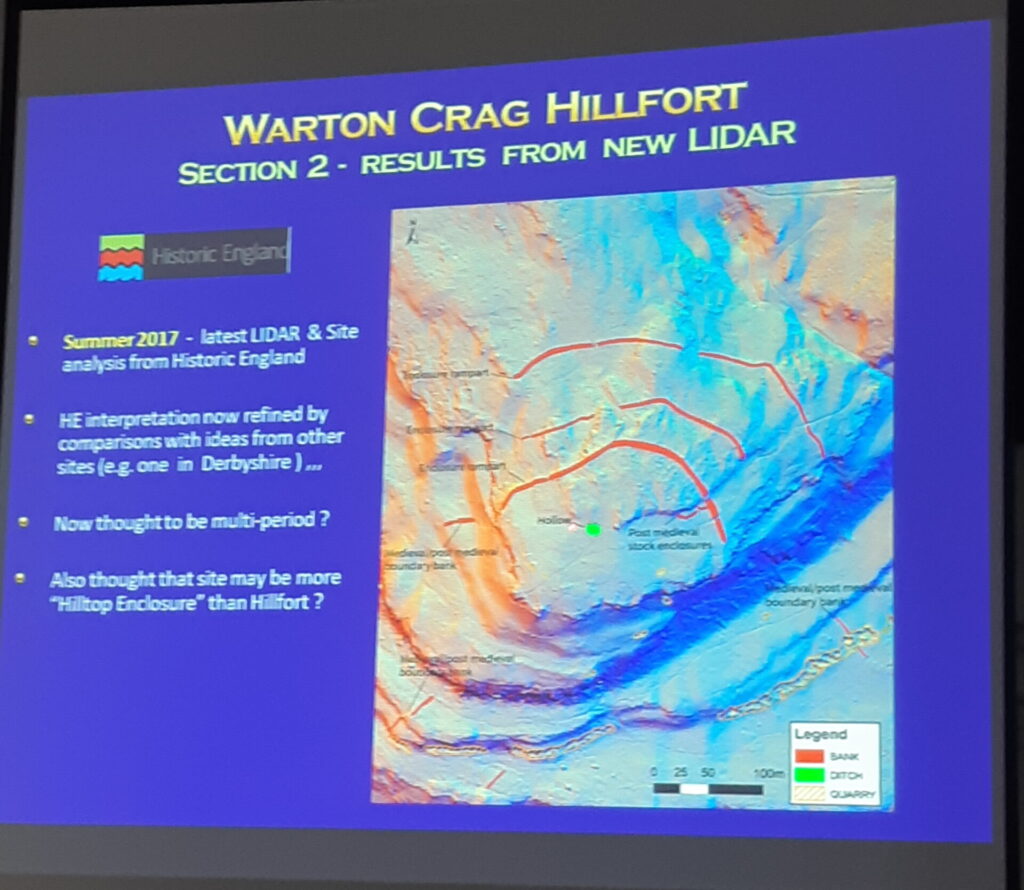 A slide showing the LIDAR results for Warton Crag