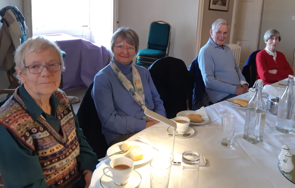 Relaxing after lunch.