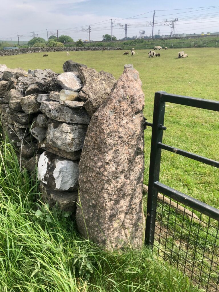 Stone used as gate post