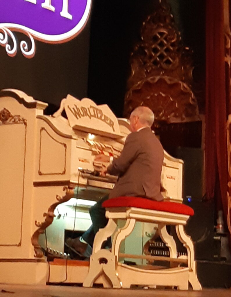 Chris Hopkins playing the organ.