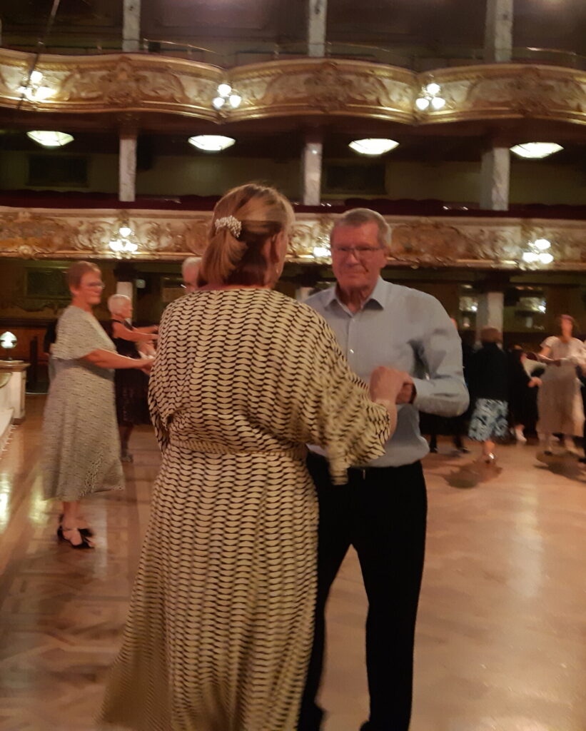 Two of our group dancing