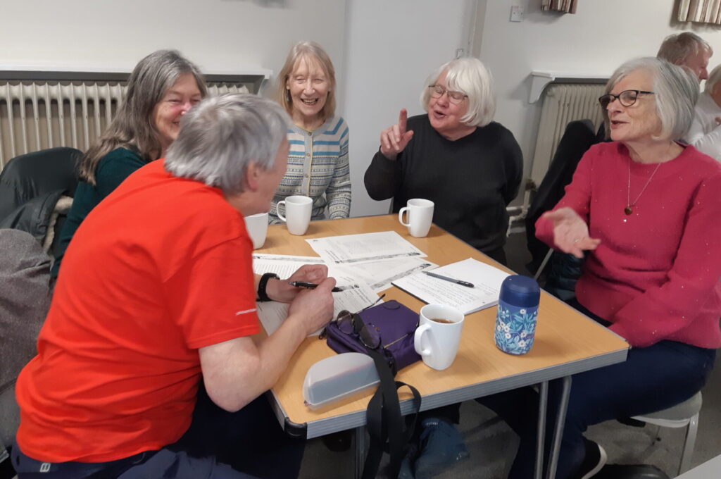 A lively discussion in the Criminology Group.