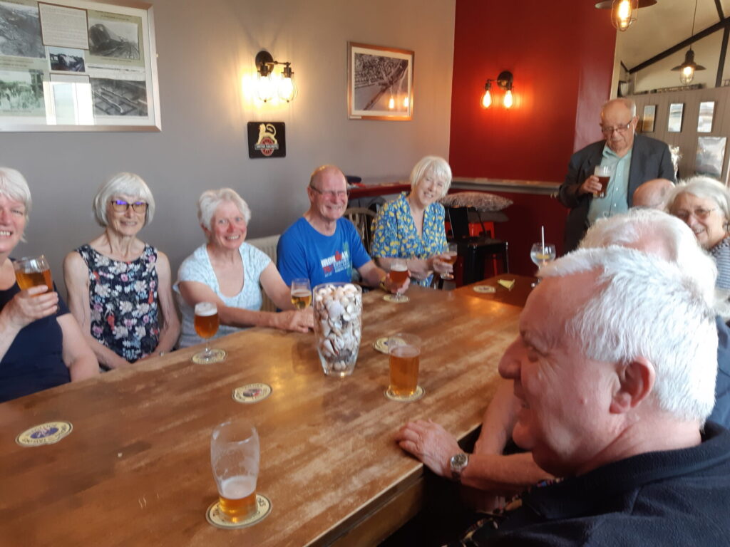A happy group in the pub.